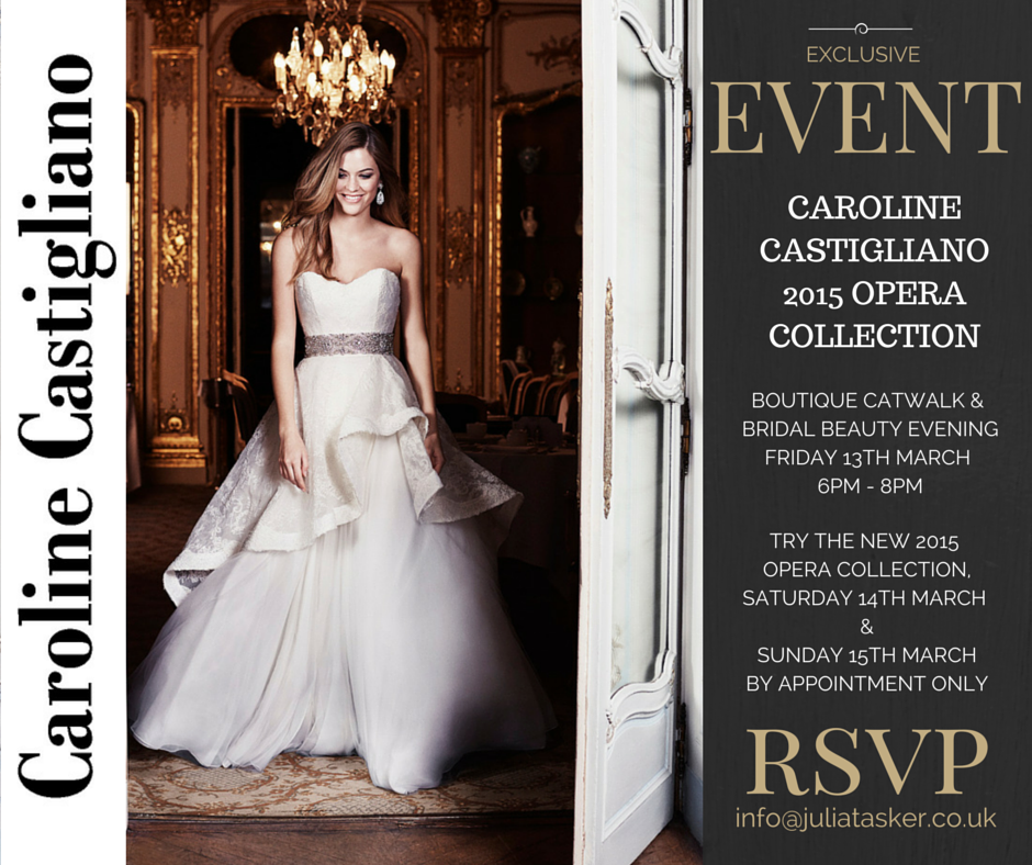 Julia Tasker Designer Wedding Dress Event – Cumbria – 13th-15 March 2015