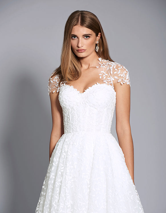 Symphony Cap Sleeve Shrug Designer Wedding Dress from Caroline Castigliano | Caroline Castigliano Symphony Cap Sleeve Shrug Designer Wedding Dress from Caroline Castigliano | Caroline Castigliano