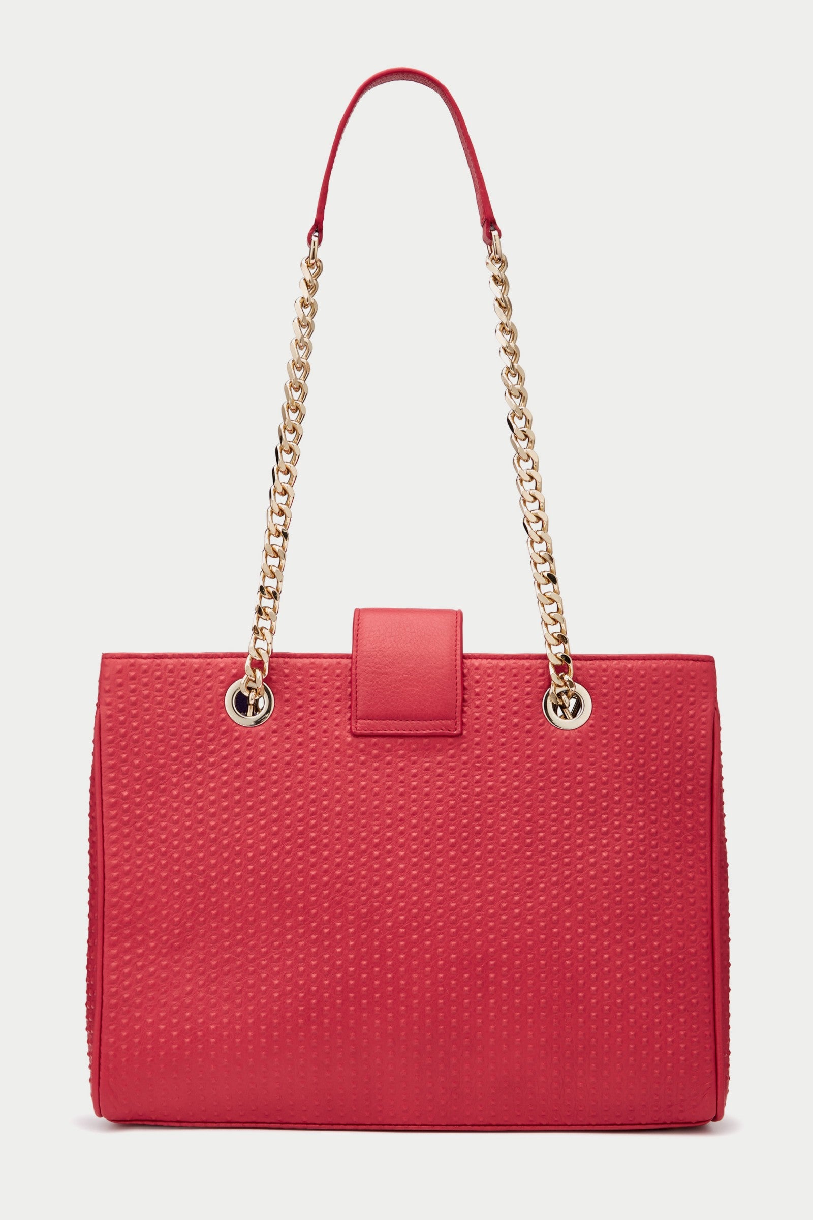 Francine BOSS PRINT LIPSTICK Red Leather Handbag