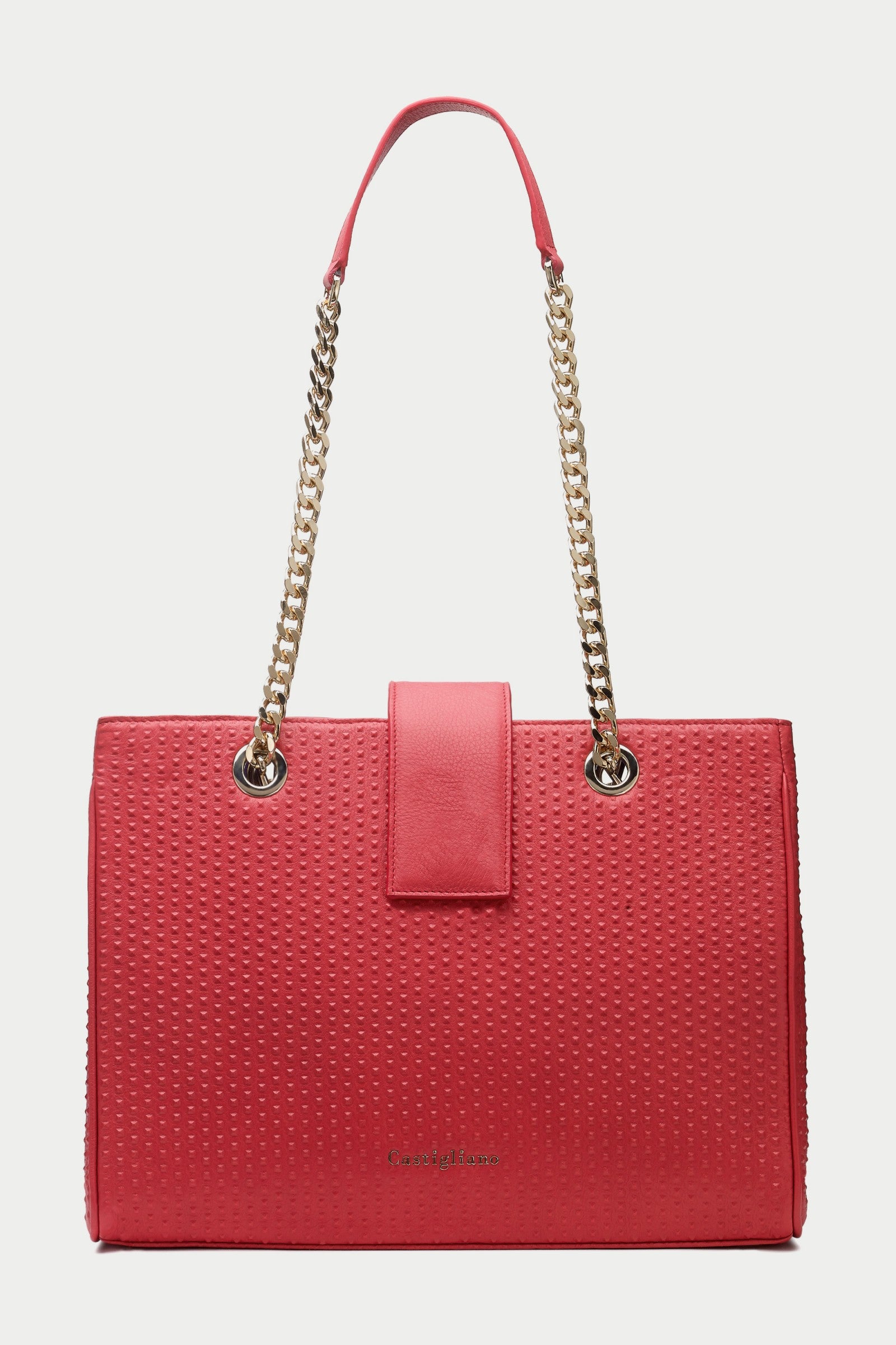 Francine BOSS PRINT LIPSTICK Red Leather Handbag