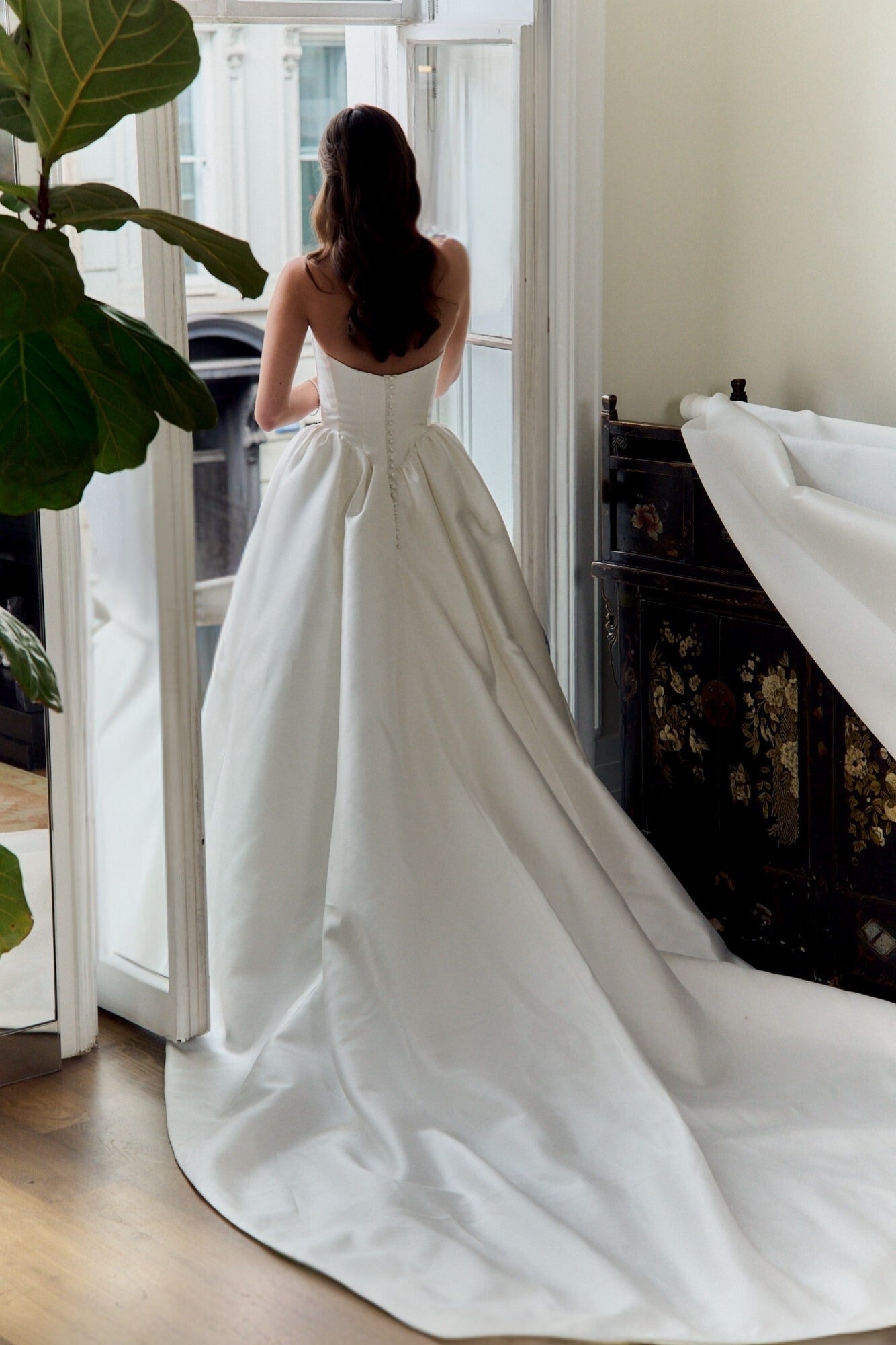 Electric Iris: Mikado A-Line Bridal Dress