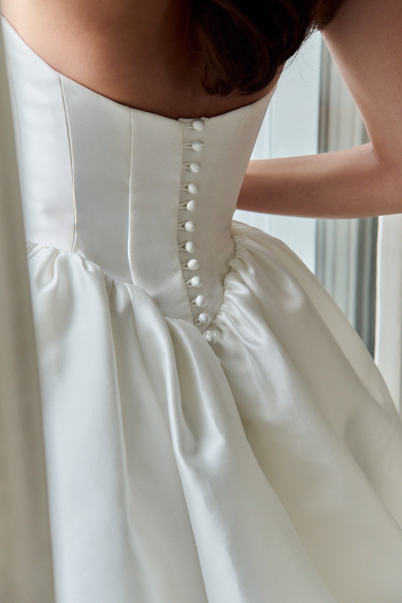 Electric Iris: Mikado A-Line Bridal Dress