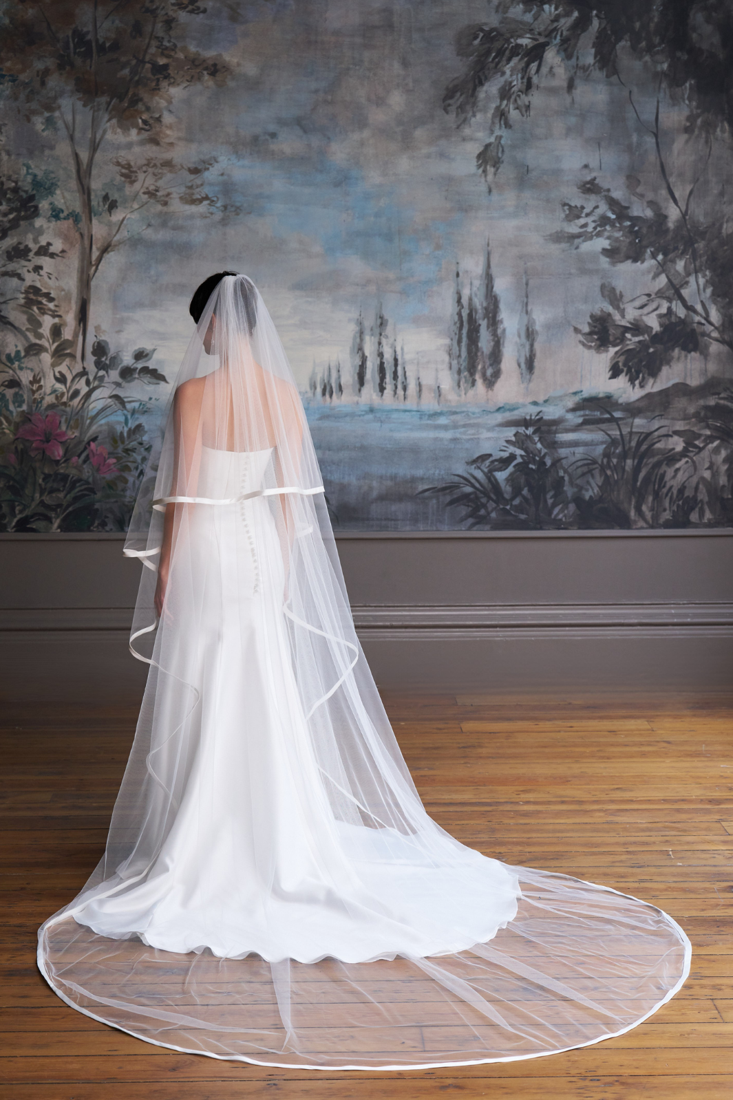 Gorgeous Two-Tier Mikado Bridal Veil | Caroline Castigliano display picture 1