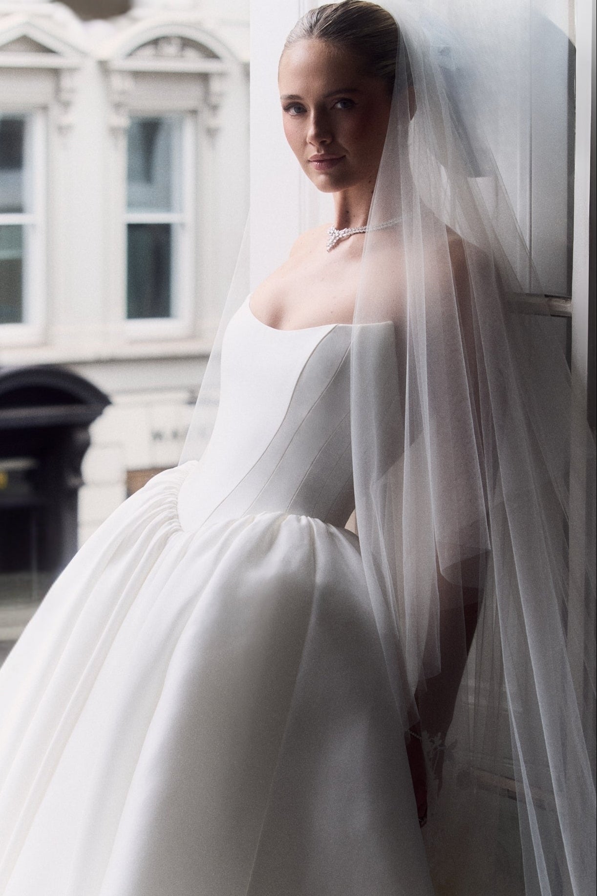 White Peony: Mikado Corset Wedding Dress