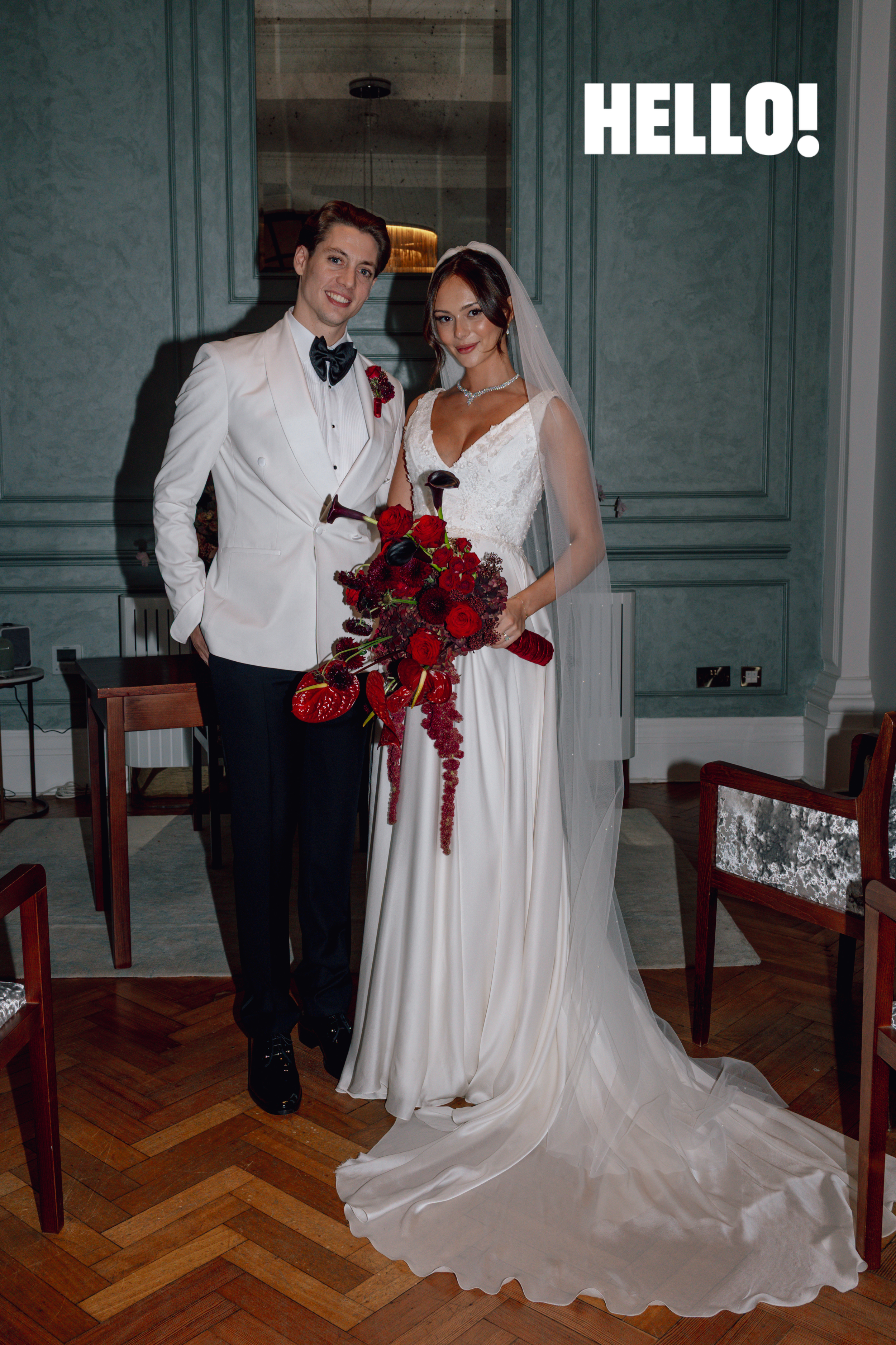 Hello! Magazine, Alice Vanderpump & Sam Vanderpump - A London Wedding in Caroline Castigliano