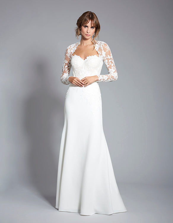 Sonata Full-Length Sleeve Shrug Designer Wedding Dress from Caroline Castigliano