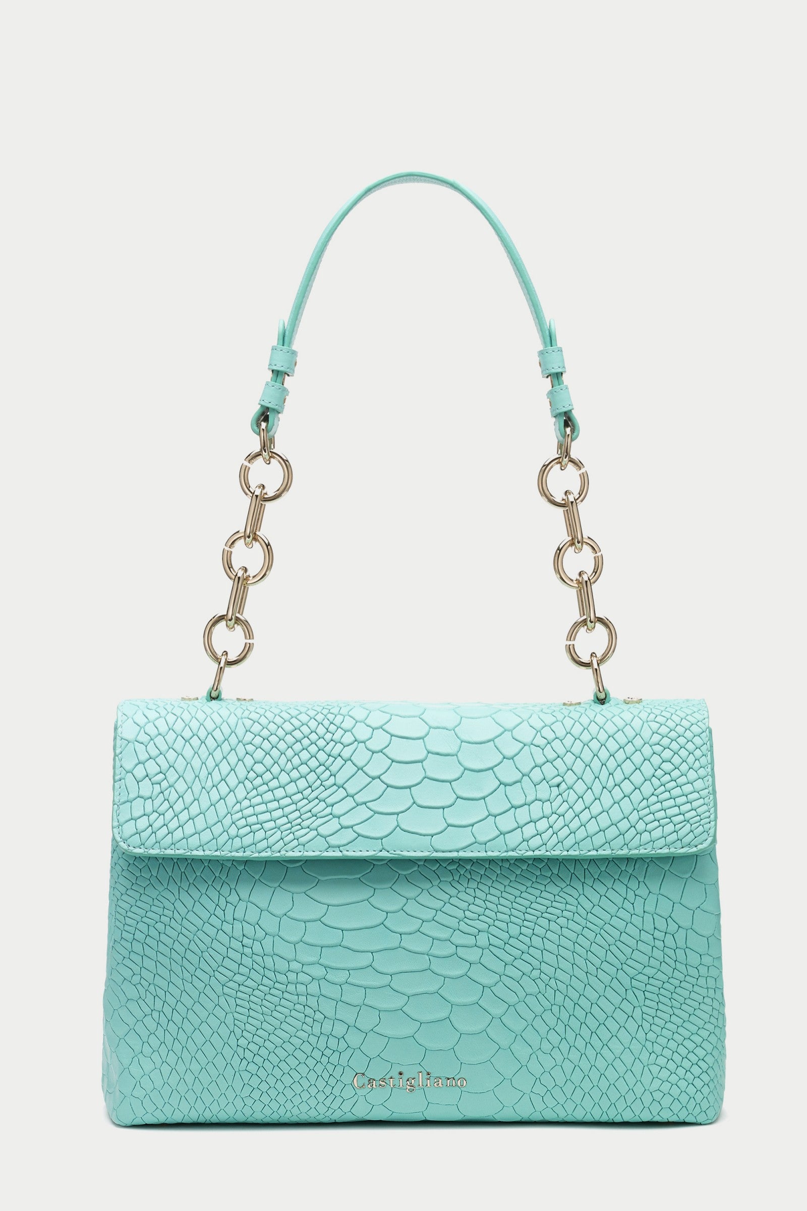 Briella ANACONDA BLUE LUCE Leather Handbag