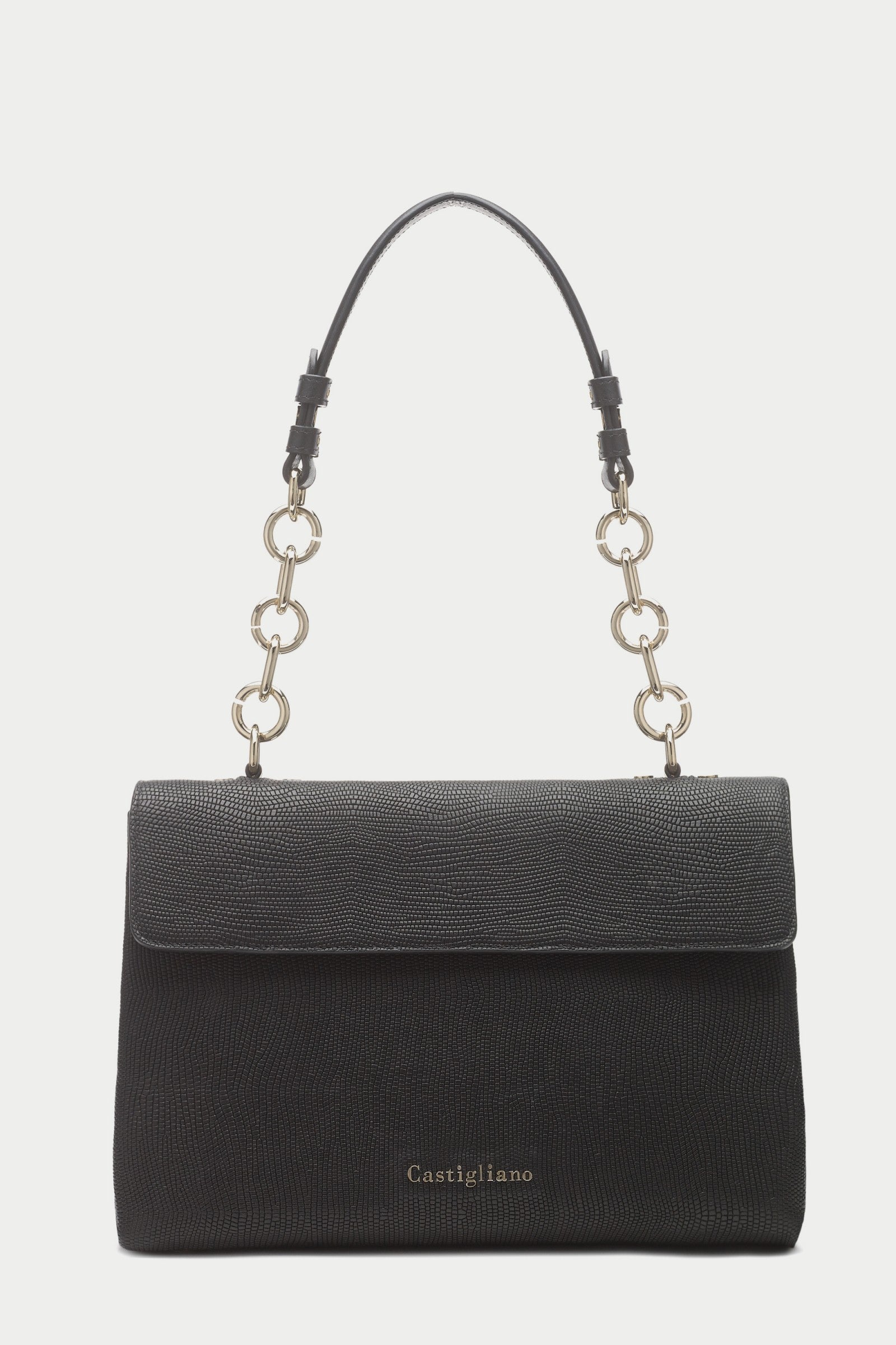 Briella BLACK Textured Leather Bag