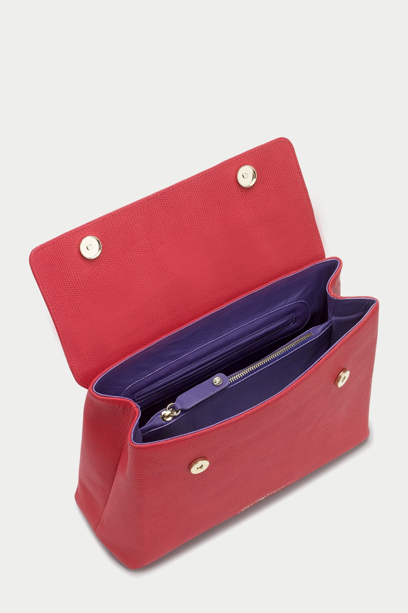 Briella LIPSTICK RED Leather Handbag