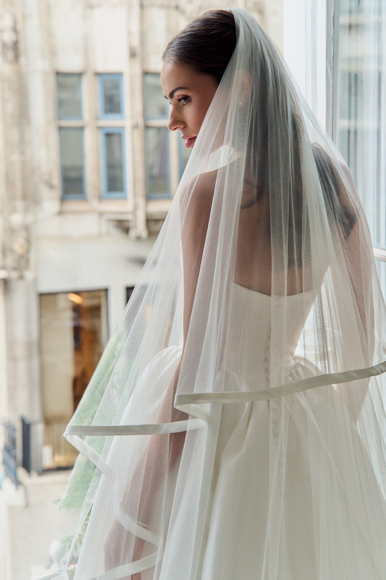 Electric Iris: Mikado A-Line Bridal Dress