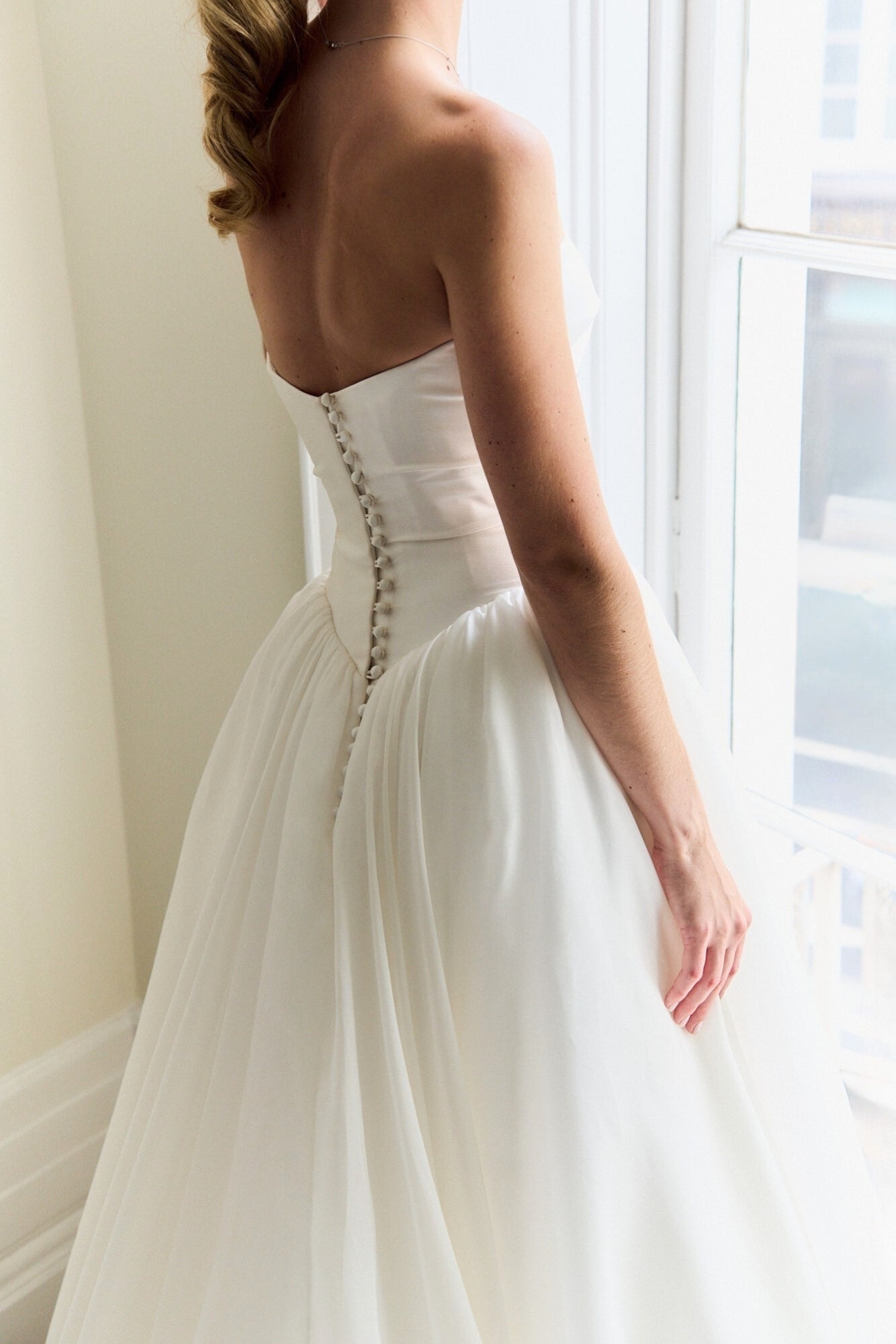 Lavender Dreams: Silk Organza Ballgown Wedding Dress