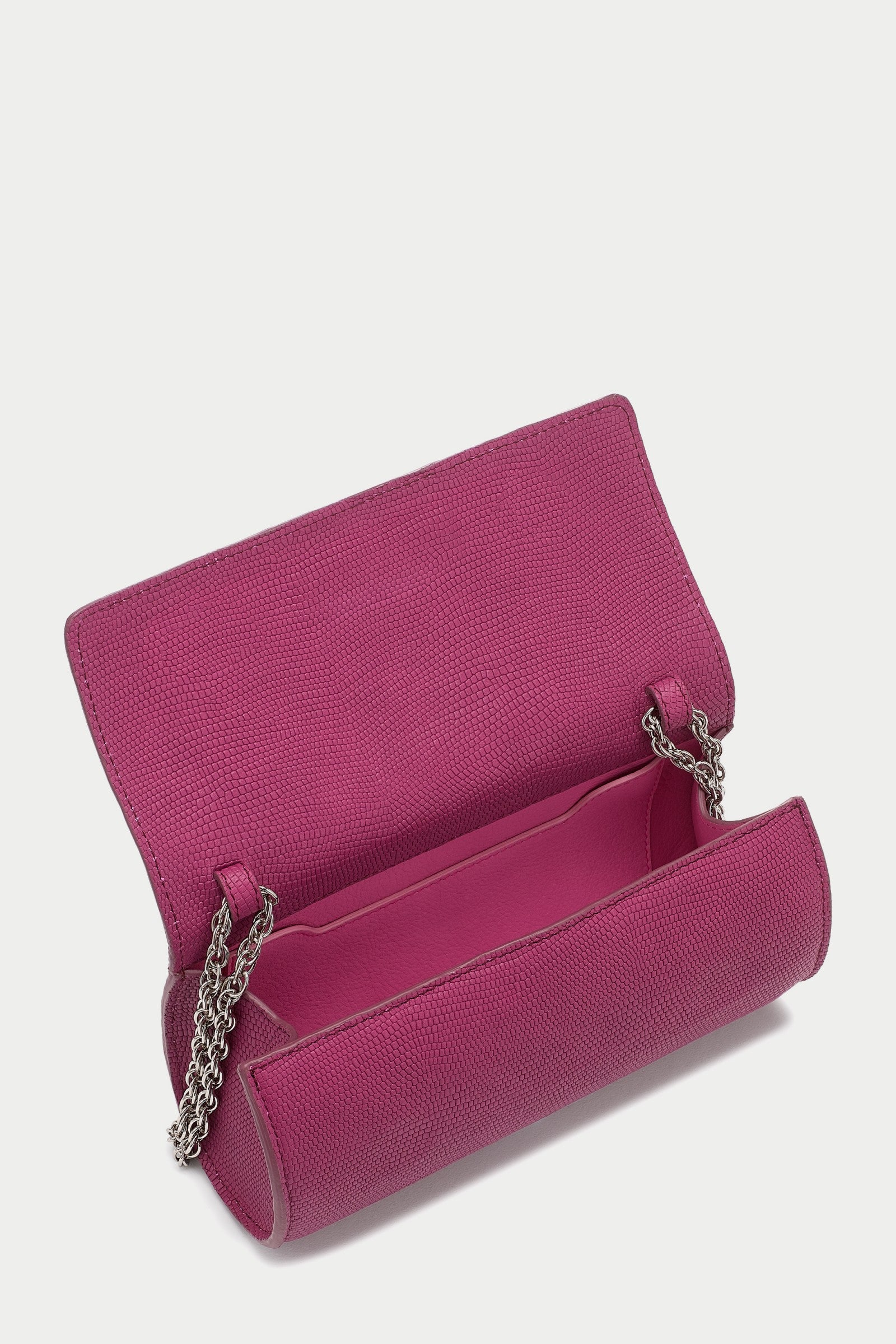 Kinsely FUXIA Leather Roll Clutch