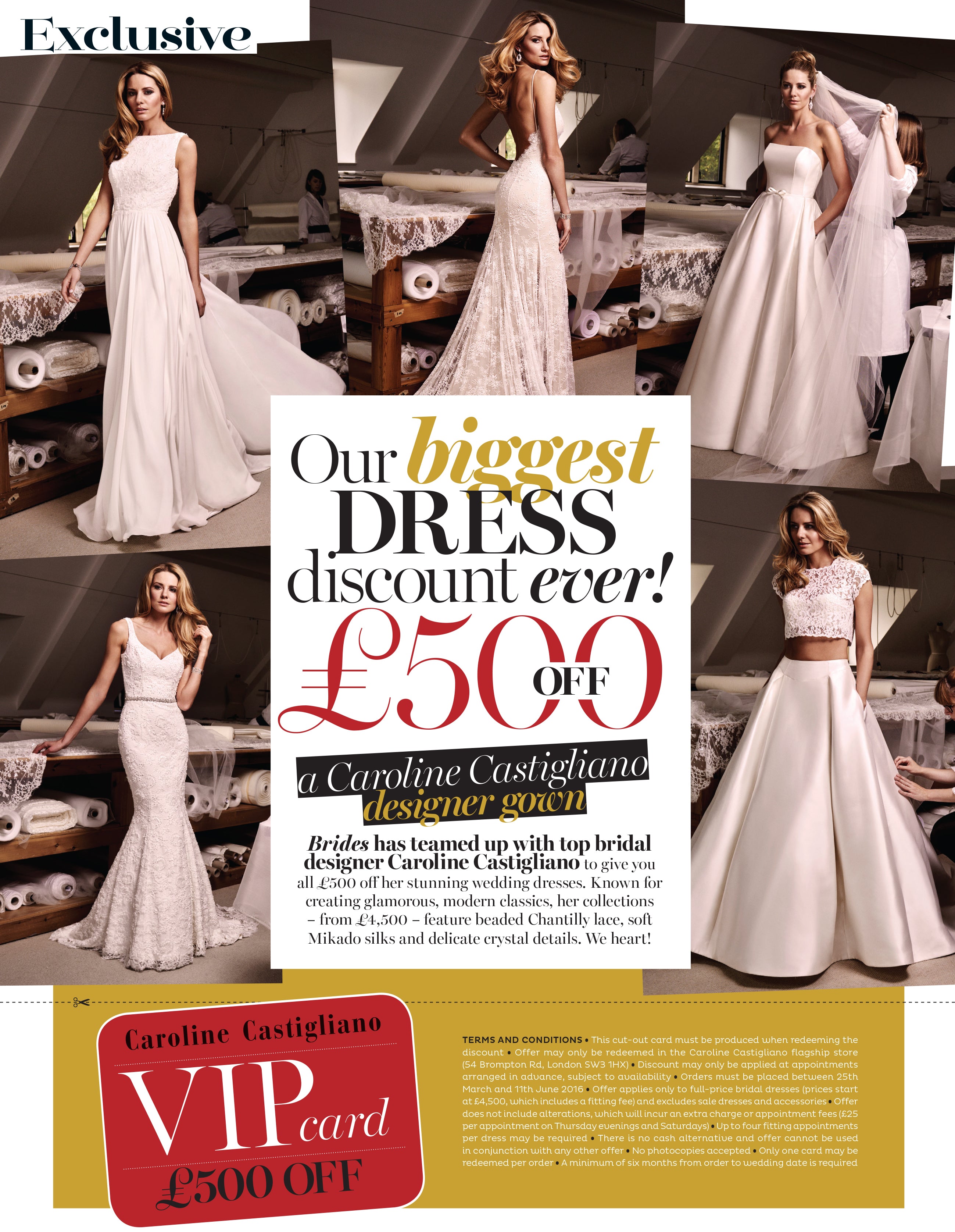 Brides Offer designer wedding dresses by Caroline Castigliano