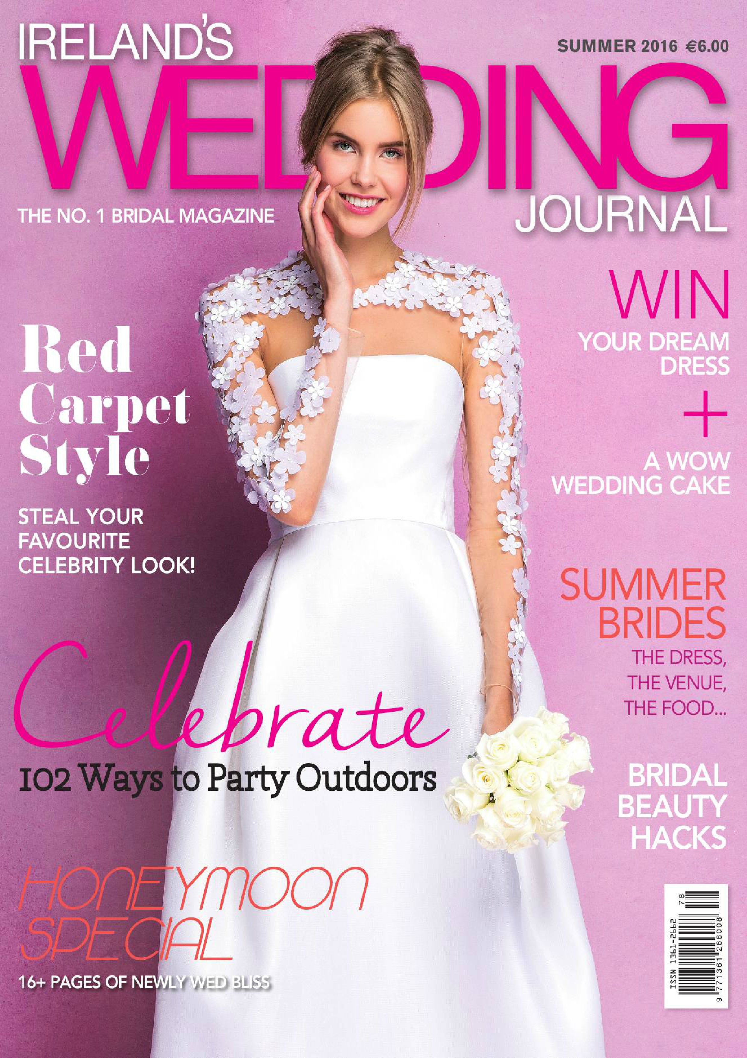 Ireland Wedding Journal Cover designer wedding dresses by Caroline Castigliano
