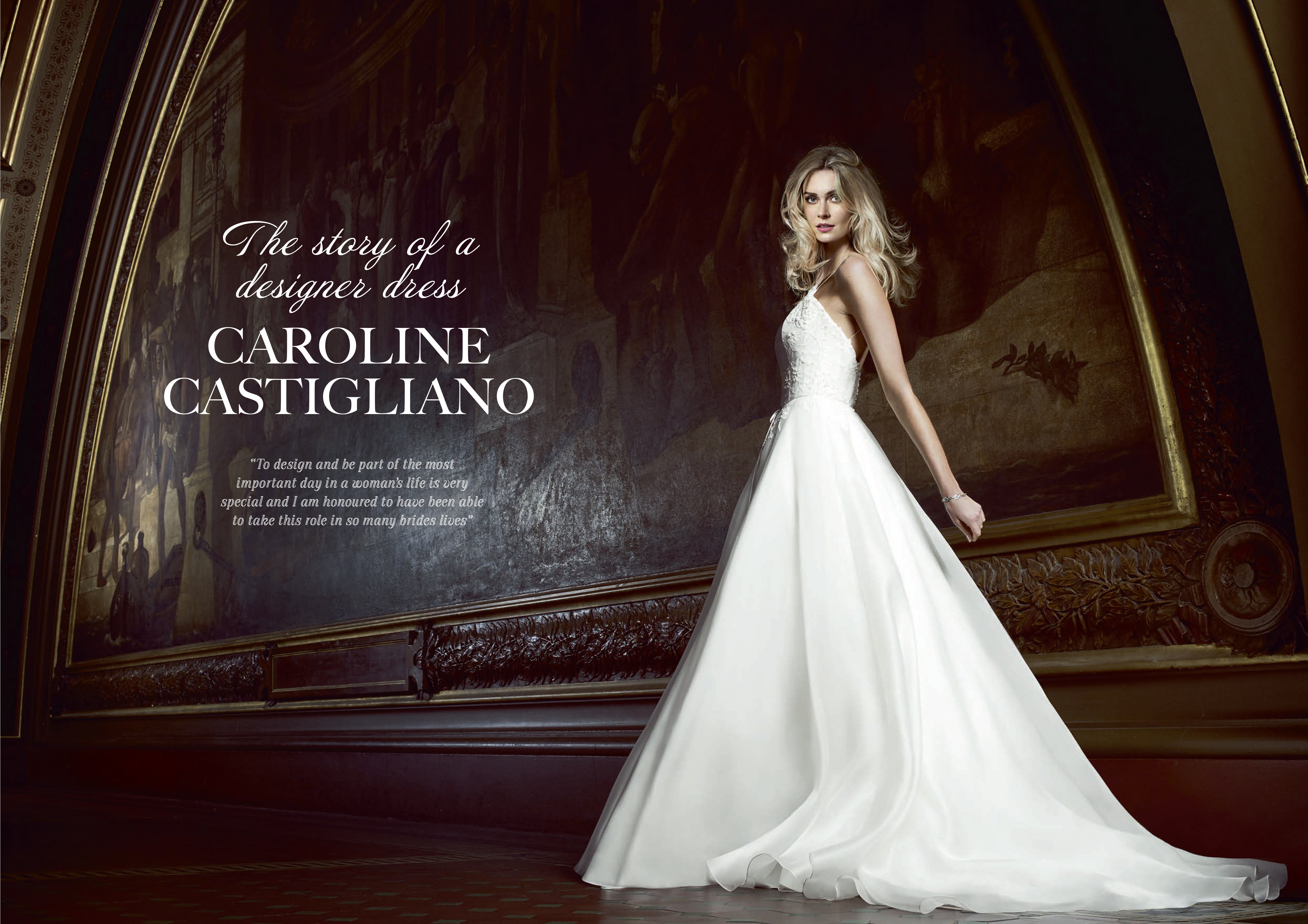 Four Seasons designer wedding dress by Caroline Castigliano