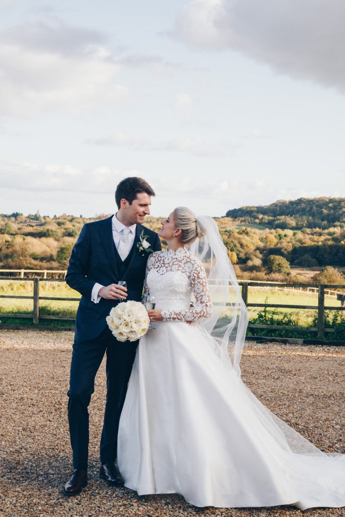 Statuesque designer wedding dress by Caroline Castigliano