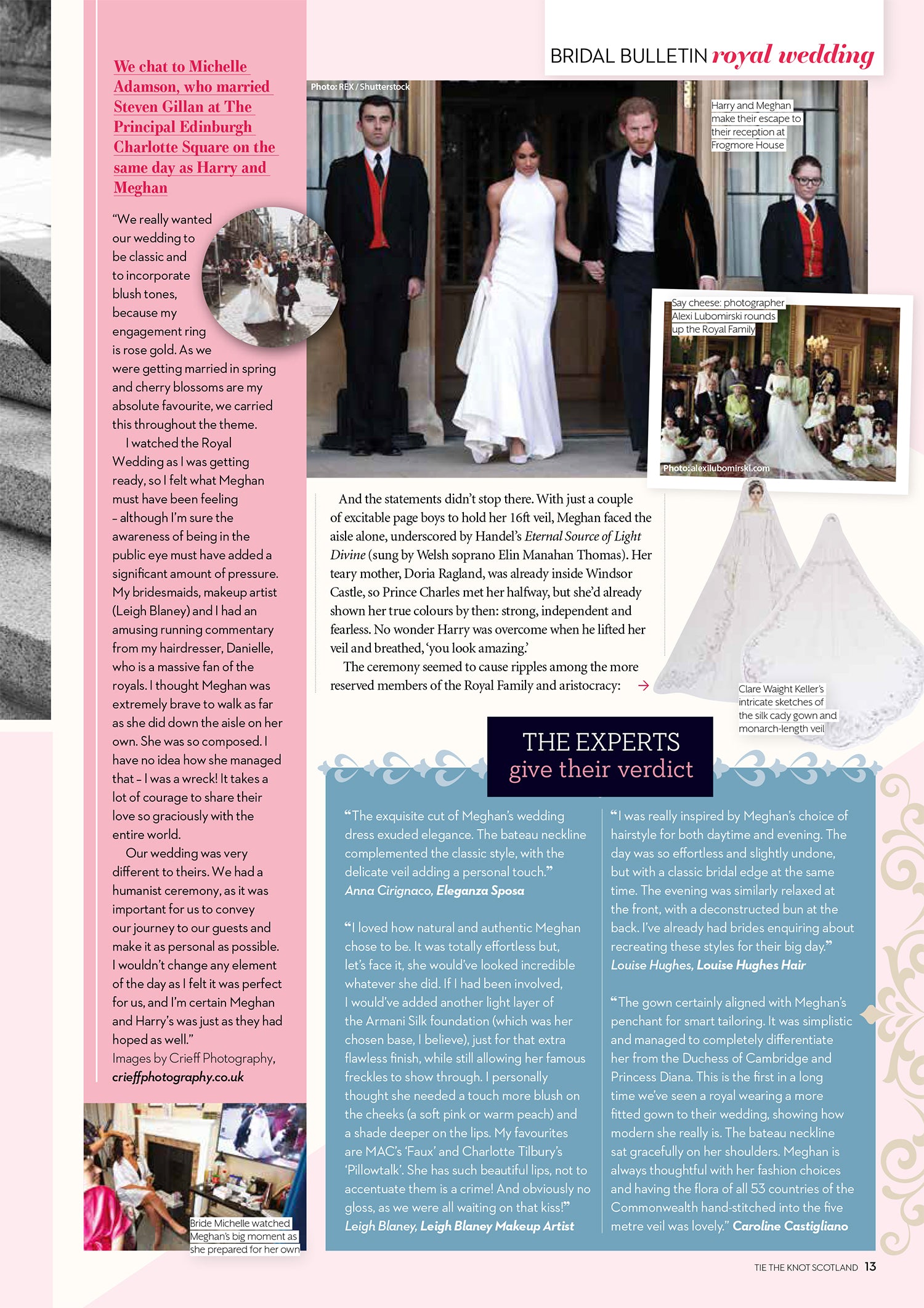 royal wedding designer wedding dresses by Caroline Castigliano