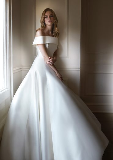Claret luxury wedding dresses by Caroline Castigliano