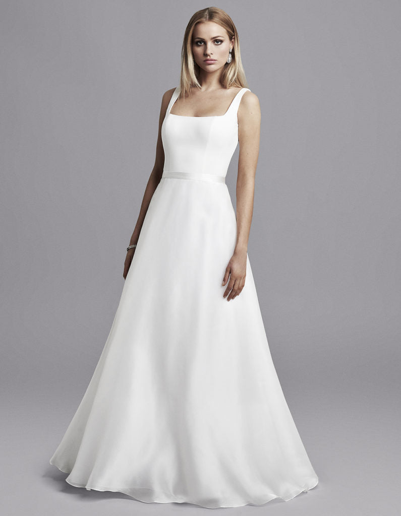 a line shape wedding dress