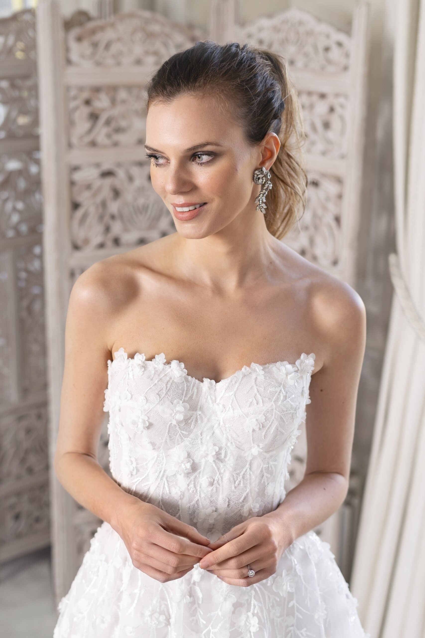 Lace and liberty wedding dress top