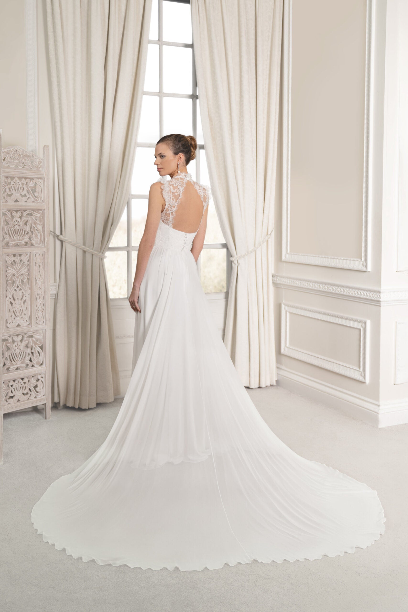 Silk georgette wedding best sale dress
